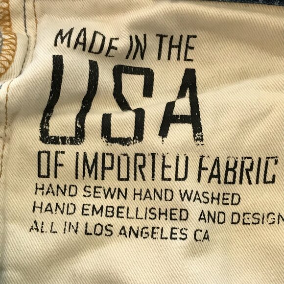 7 for all Mankind Standard Jeans Men 34x23 Blue High Rise Distressed Cuffed - Picture 12 of 13